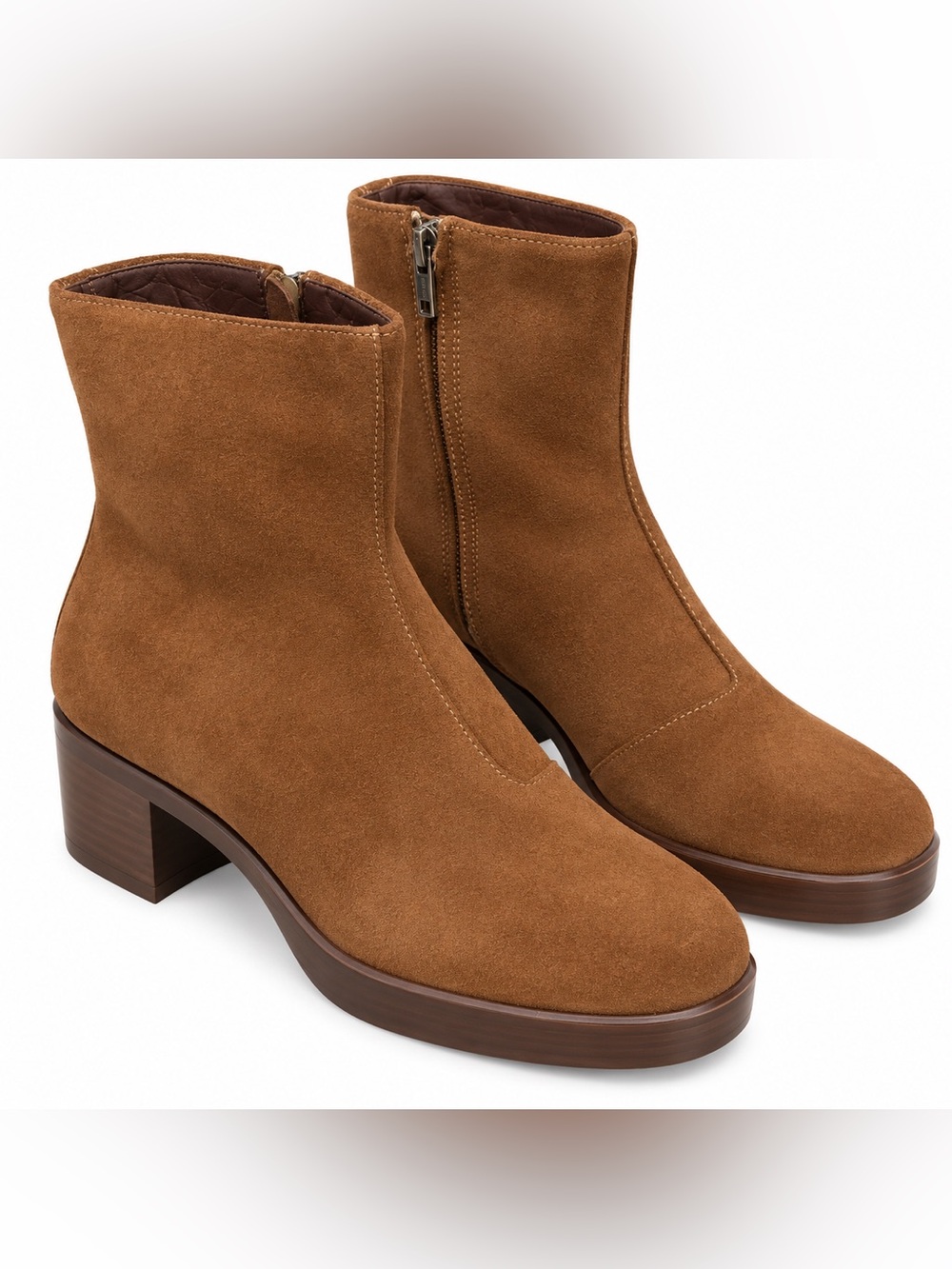Lazo Brown Zip Ankle suede Boots